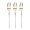 Gold with White Handle Moderno Disposable Plastic Dinner Forks (240 Forks)